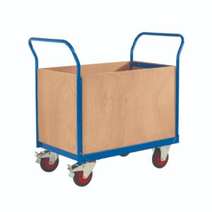 4 Sided Mobile Trolley - 4 Sided Trucks - H.1050 W.600 D.900mm - Plywood Sided    SKU-RTBT4690P