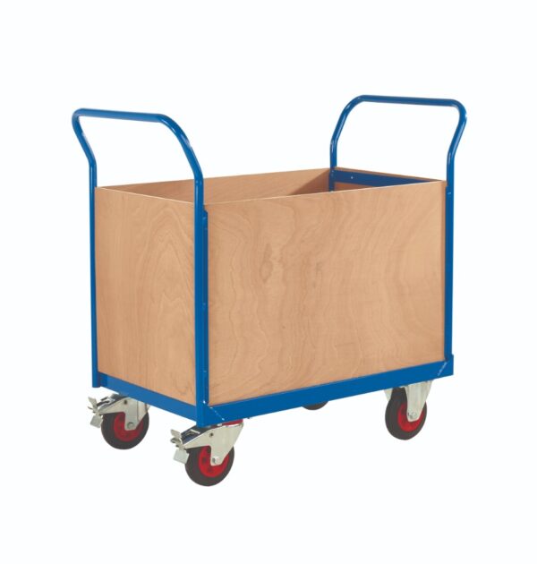 4 Sided Mobile Trolley - 4 Sided Trucks - H.1050 W.600 D.900mm - Plywood Sided    SKU-RTBT4690P