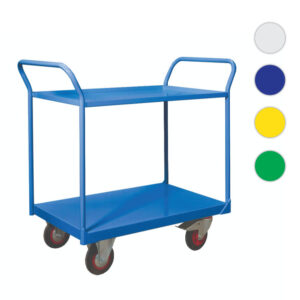 2 Shelf Warehouse Trolley - Shelf Truck - 2 Tier - H.1050 W.900 D.600mm    SKU-RTTST90602