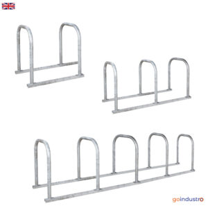 Lockable Bike Hoops - H.650 W.715 L.930mm - Galvanised - 2 Hoops - 4 / 6 / 8 and 10 Bikes    SKU-SRSHT