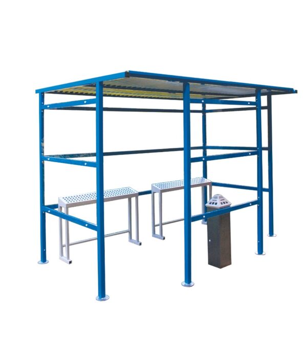 Wall Mounted Shelter for Smoking - H.2270 W.3000 D.1900mm - 8 People    SKU-SS241930 - Image 2