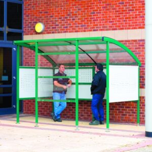 Shelter for Smoker - Perforated Steel Sides - H.2320 W.3000 D.2100mm - 9 People    SKU-SS223021