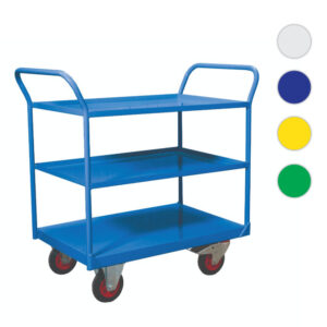 Steel Shelf Trolley - 3 Tier - H.1050 W.1200 D.600mm    SKU-RTST12603S