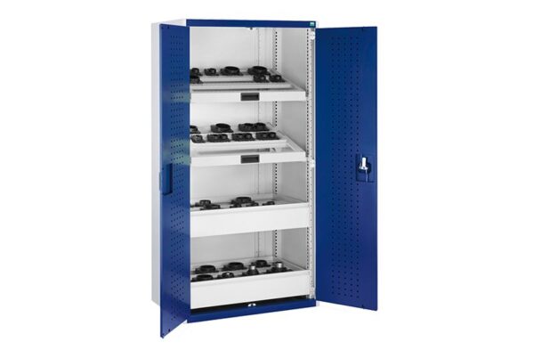 Bott CNC Shelves - Cubio CNC Sliding Shelf Frame 3X33 Sections, for 1050X525 Cupboards. WxDxH: 925X400X220mm Ral 7035 _SKU-40523005.16V