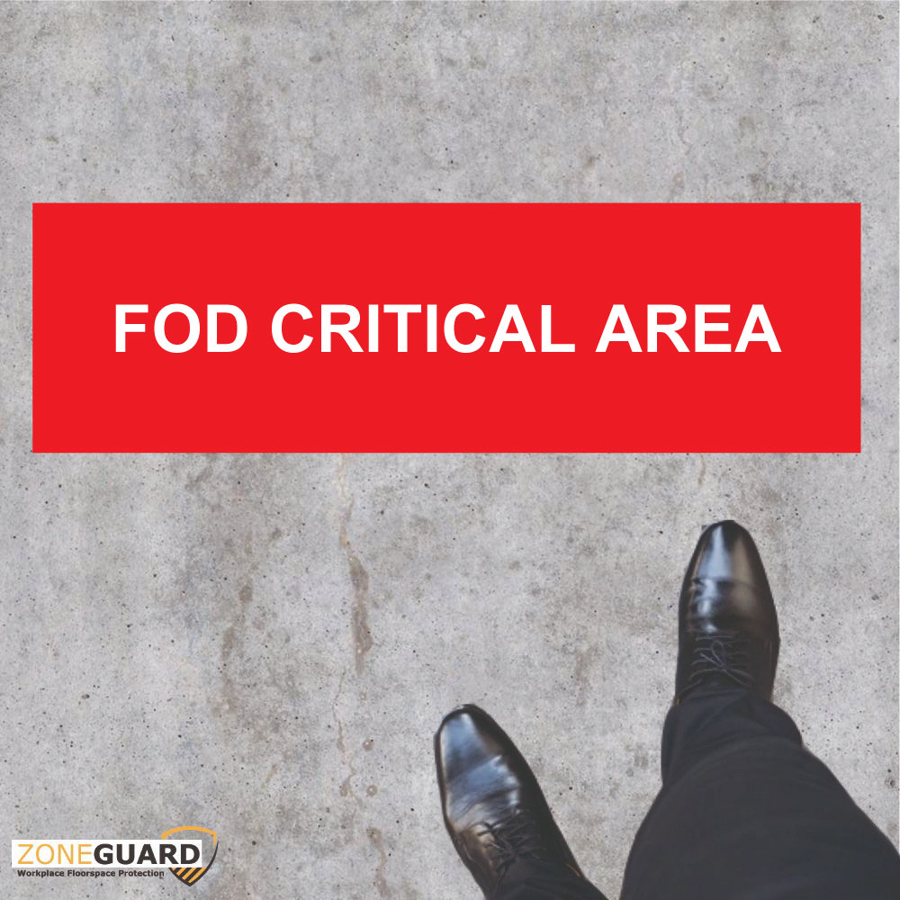 FOD Control Area Sign for Floors and Walls - ZONE GUARD - Rapid floor and wall area management system - SKU FFOD