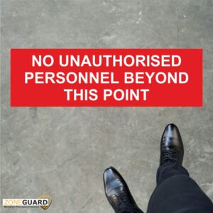 No Access Beyond This Point Sign Floor and Wall Sign - ZONE GUARD - Rapid floor and wall area management system - SKU FSBEHA