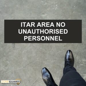 ITAR Floor and Wall Signs - ZONE GUARD - Rapid floor and wall area management system - SKU F4540