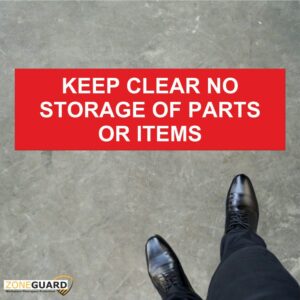 Keep Clear Floor Signs - ZONE GUARD - Rapid floor and wall area management system - SKU FSKEEP