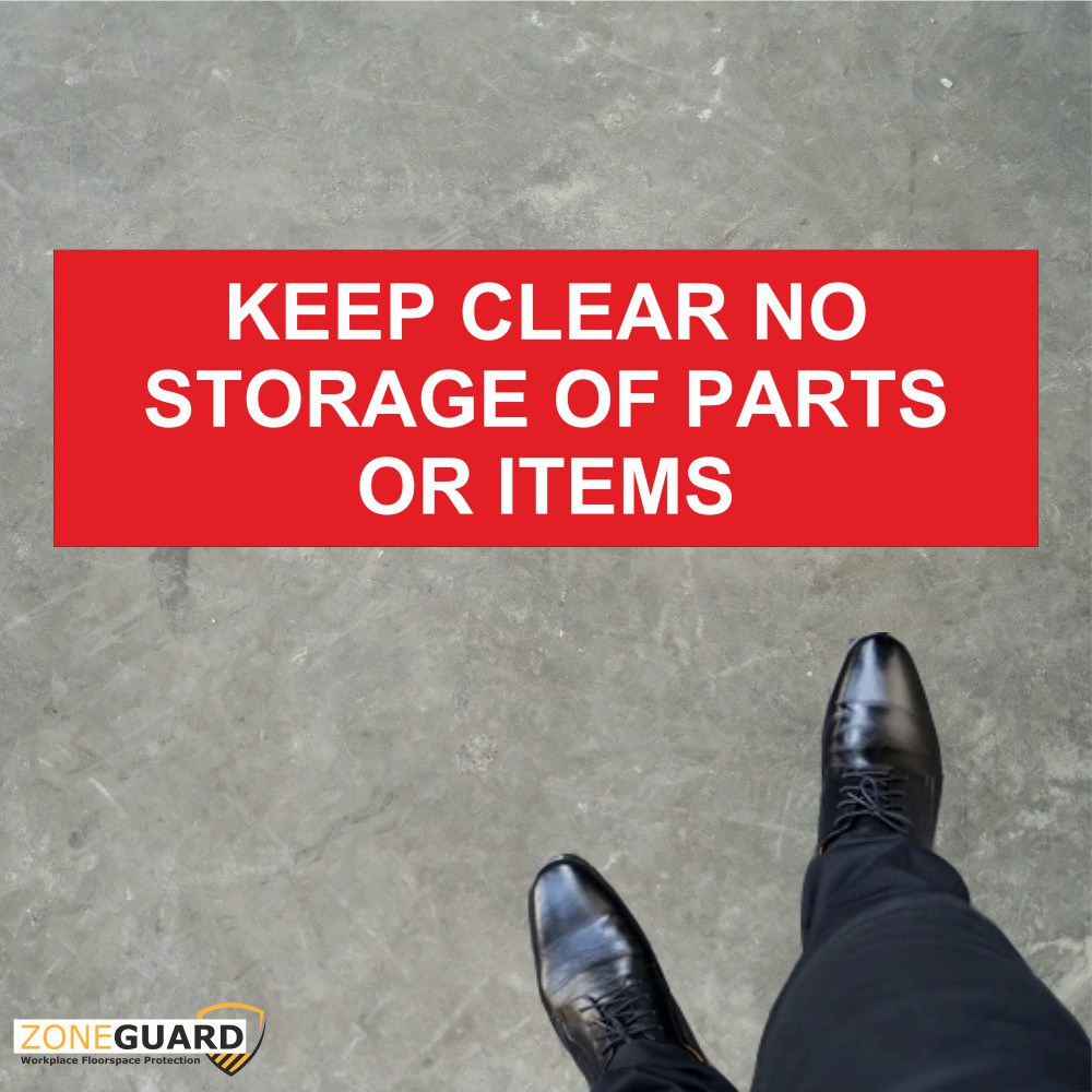 Keep Clear Floor Signs - ZONE GUARD - Rapid floor and wall area management system - SKU FSKEEP