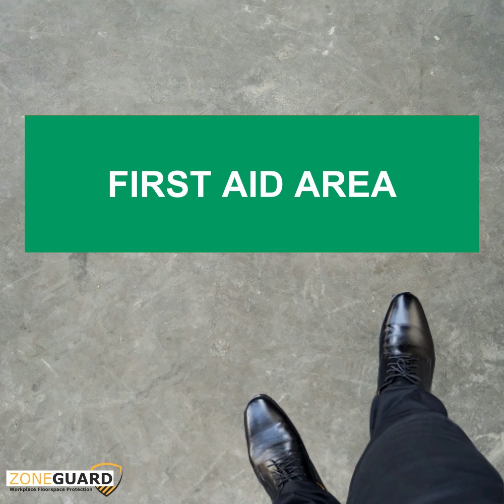 Workplace Safety Floor Sign - ZONE GUARD - Rapid floor and wall area management system - SKU FSSAFE