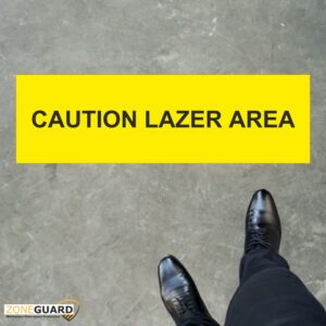 Laser Warning Sign for Floors and Walls - ZONE GUARD - Rapid floor and wall area management system - SKU FSWARN