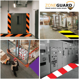 Floor Marking in Warehouse - ZONE GUARD - Rapid floor and wall area management system (1000mm deep) - SKU F5032
