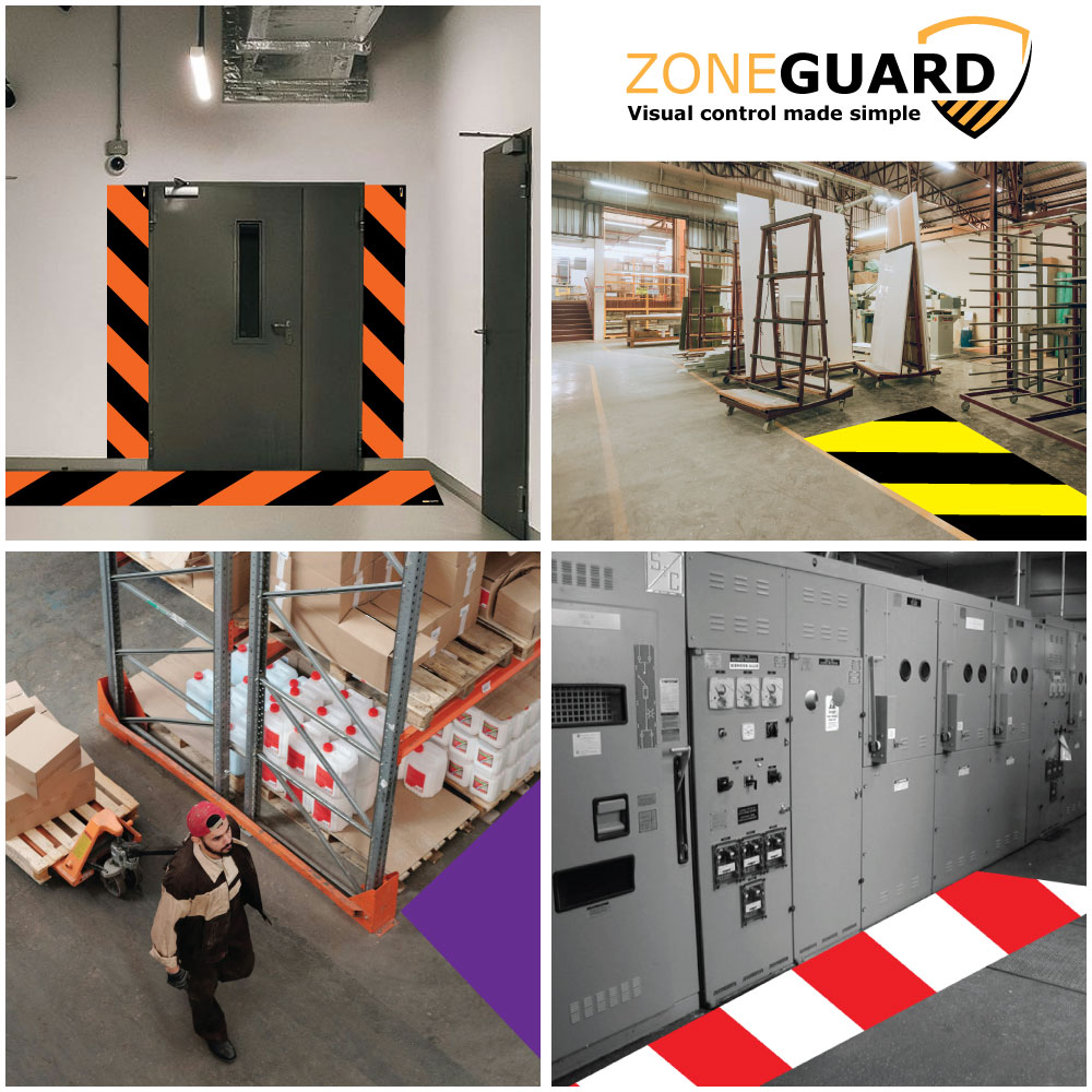 Warehouse Floor Marking - ZONE GUARD - Rapid floor and wall area management system (300mm deep) - SKU F5020