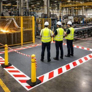 Floor Marking in Warehouse - ZONE GUARD - Rapid floor and wall area management system (1000mm deep) - SKU F5032